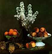 Henri Fantin-Latour Bouquet du Juliene et Fruits USA oil painting artist
